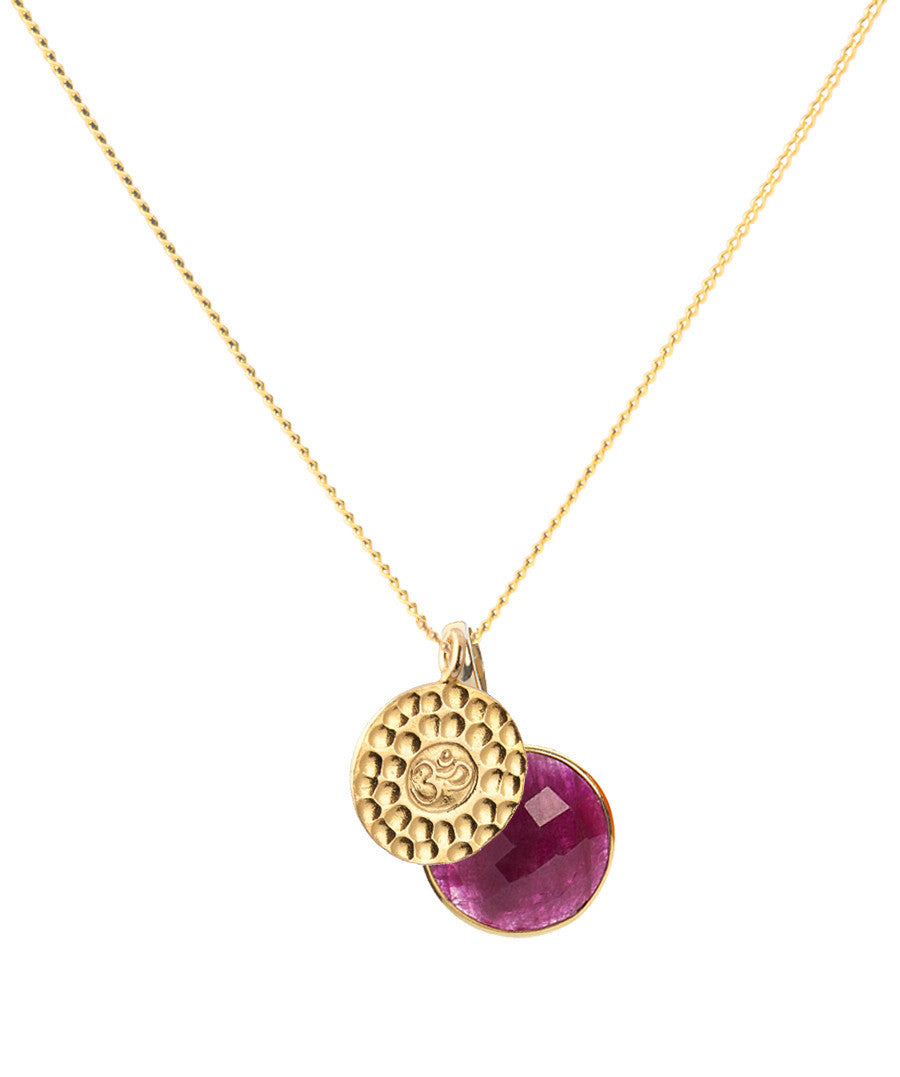 18K Gold OM Necklace