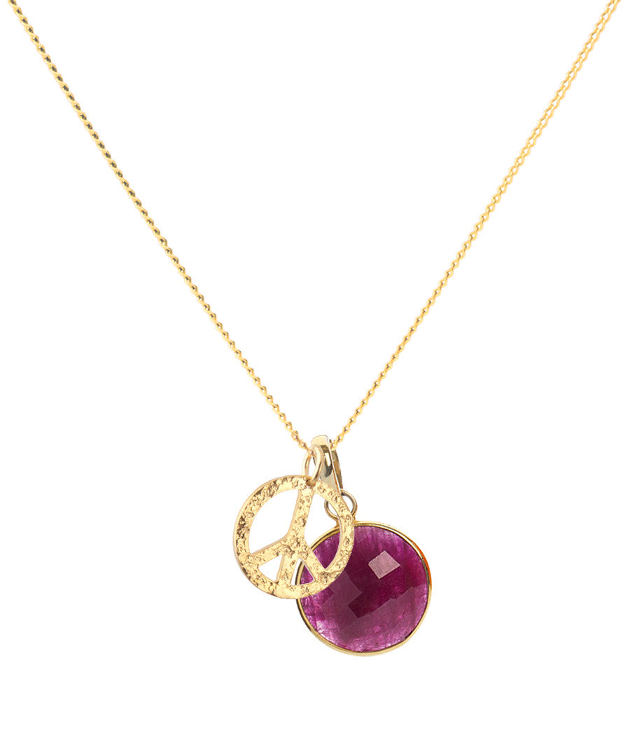 18K Gold Peace Necklace