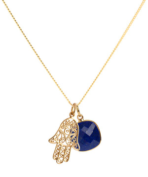 18K Gold Hamsa Amulet Necklace