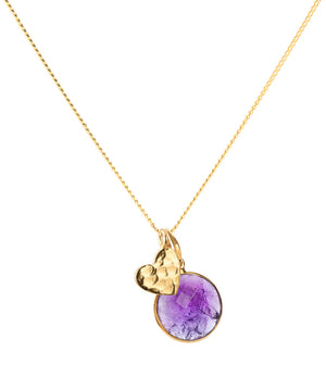 18K Gold  Heart Amulet Pendant Necklace