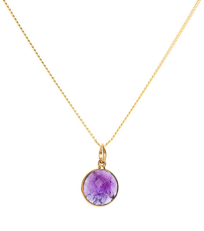 18K Gold 7 Chakra Gemstone Pendant Necklace Gift Set
