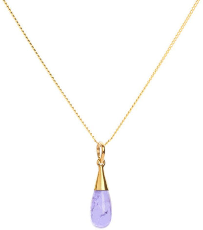 18K Gold 7 Chakra Gemstone Droplet Pendant Necklace Gift Set