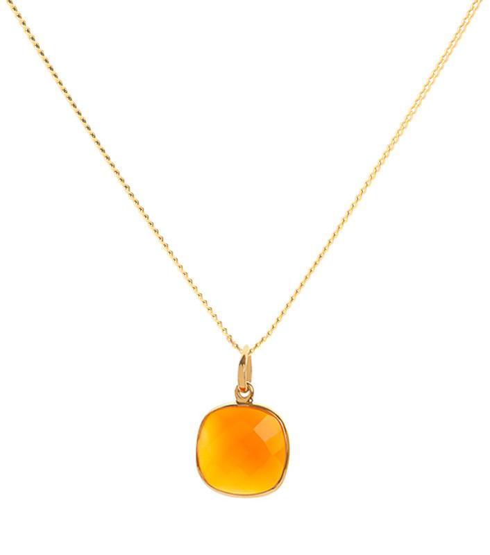 18K Gold 7 Chakra Gemstone Pendant Necklace Gift Set