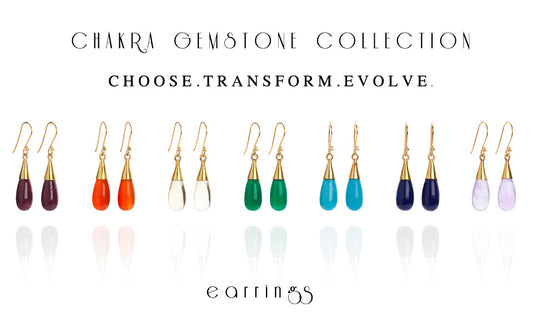 18K Gold Green Onyx Heart Chakra Earrings