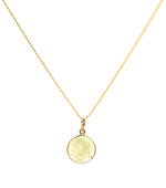 18K Gold Citrine Solar Plexus Chakra Pendant Necklace