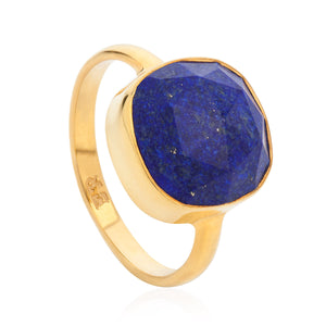 18K Gold Lapis Lazuli Third Eye Chakra Ring