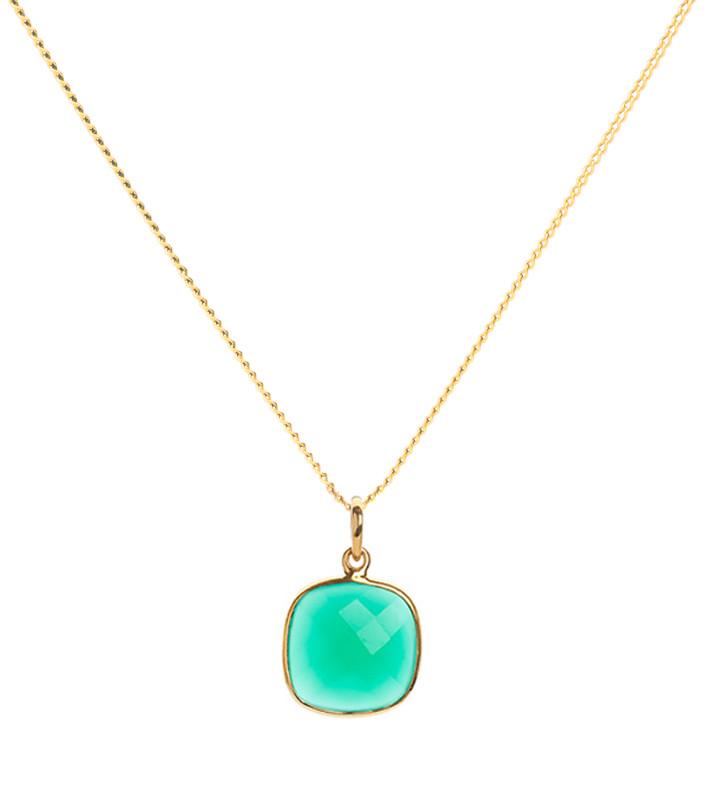 18K Gold 7 Chakra Gemstone Pendant Necklace Gift Set