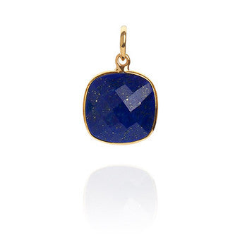 18K Gold Lapis Lazuli Third Eye Chakra Pendant Necklace