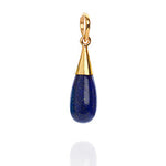 18K Gold Lapis Lazuli Third Eye Chakra Droplet Pendant Necklace
