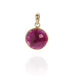 18K Gold Ruby Root Chakra Pendant Necklace